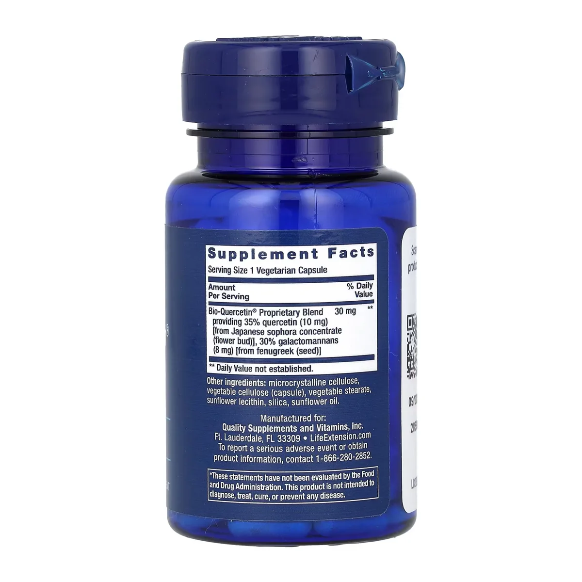 Кверцетин Bio-Quercetin Life Extension 30 капсул рослинна целюлоза