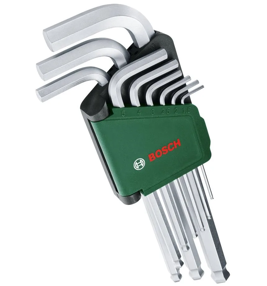 Ключі шестигранні Bosch S2 1,5-10 мм набір 9 шт кулястий наконечник
