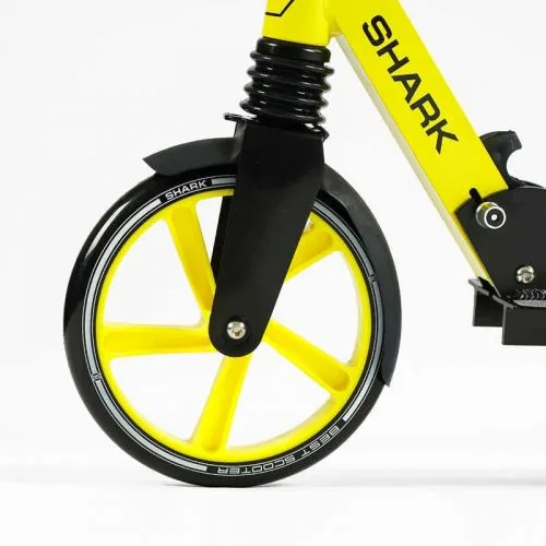 Самокат двухколесный Best Scooter SHARK с ручным тормозом для детей и подростков с амортизатором и PU колесами 20 см.