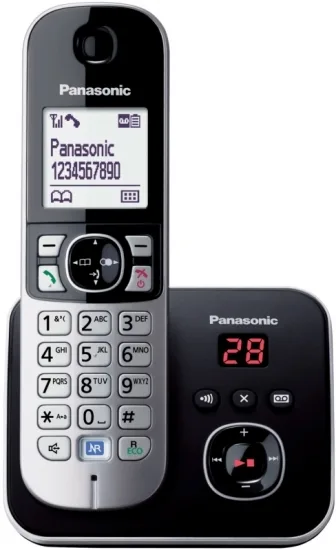 Радіотелефон DECT Panasonic KX-TG6821UAB, чорний