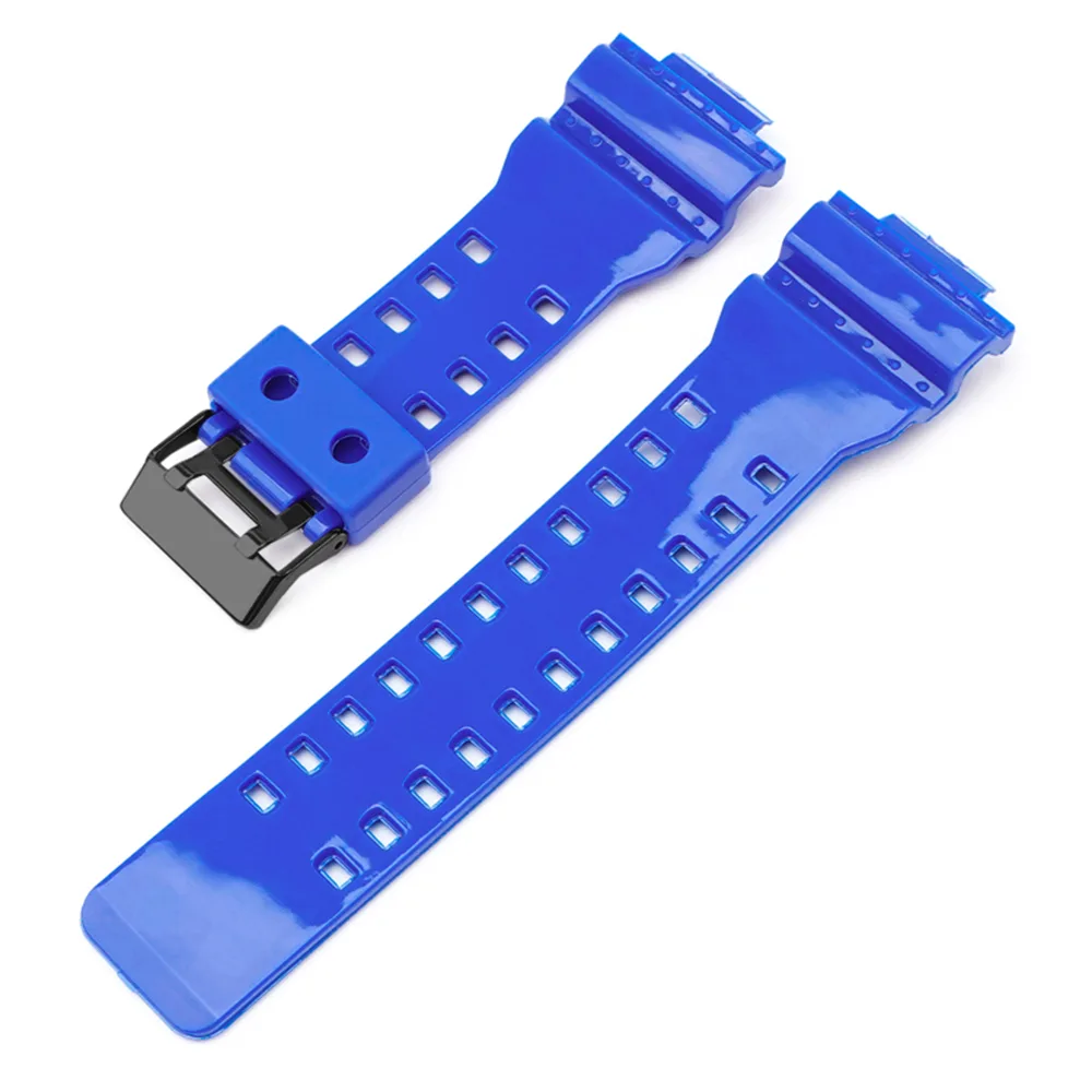 Ремінець Casio полімер 21,1 см синій глянцевий
