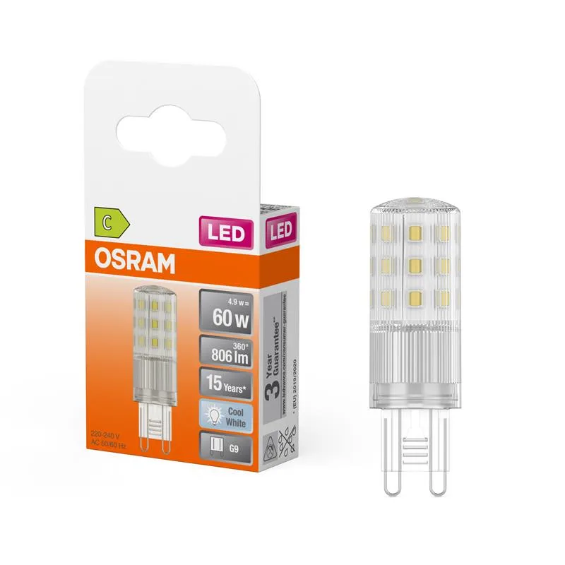 Лампа OSRAM LED G9 4,9W 806Лм 4000К PIN60