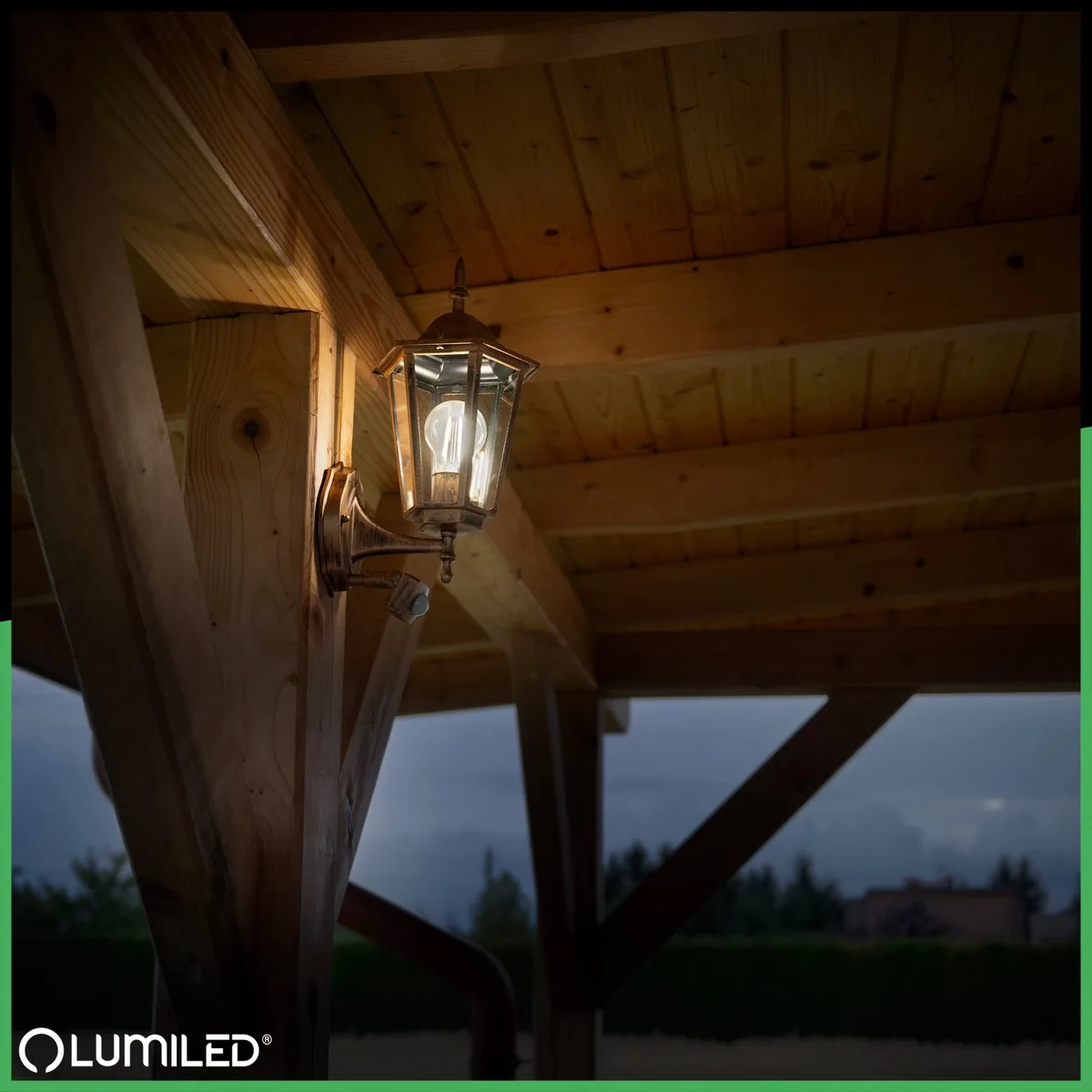 Настенный светильник LumiLED алюминиевый 360х210 мм золотой IP44
