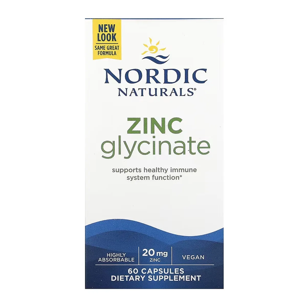 Цинковый глицинат Nordic Naturals веганский 60 капсул