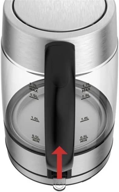 Електричний чайник Tefal скляний 1.7 л з підсвіткою, сріблястий та чорний.