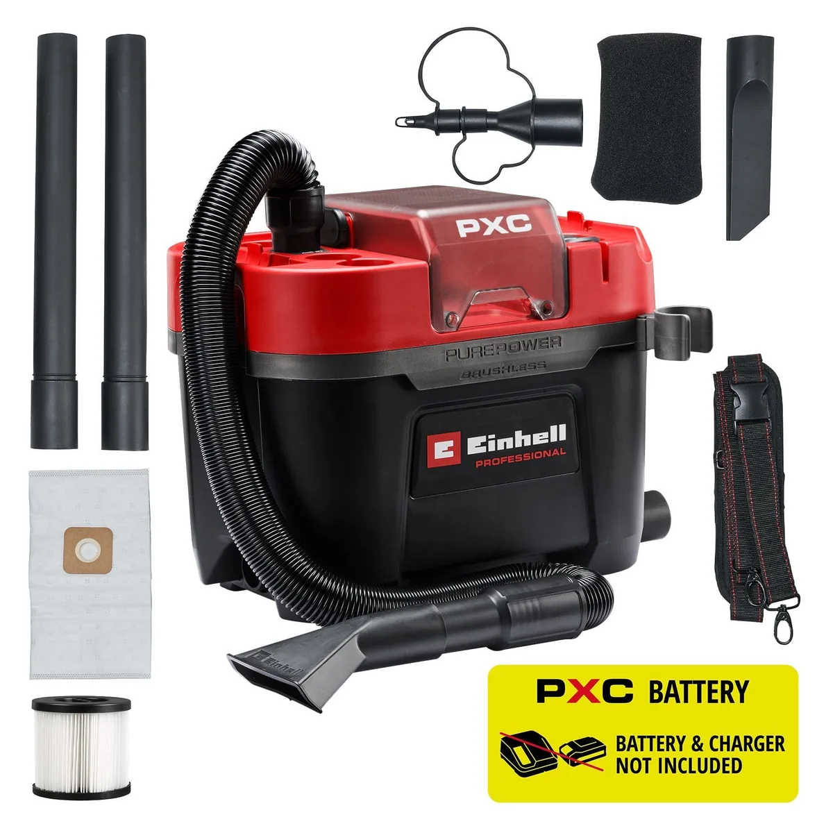 Пилосос акумуляторний Einhell Professional 10л вологе сухе прибирання