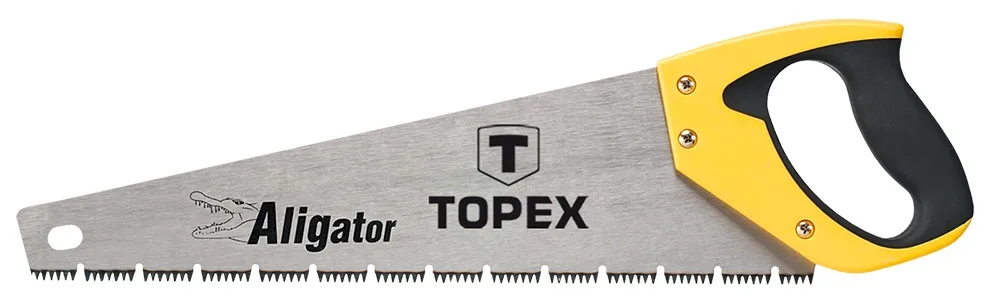 Ножівка по дереву TOPEX 400мм 7TPI пила для деревини з ергономічною ручкою для швидкого різання