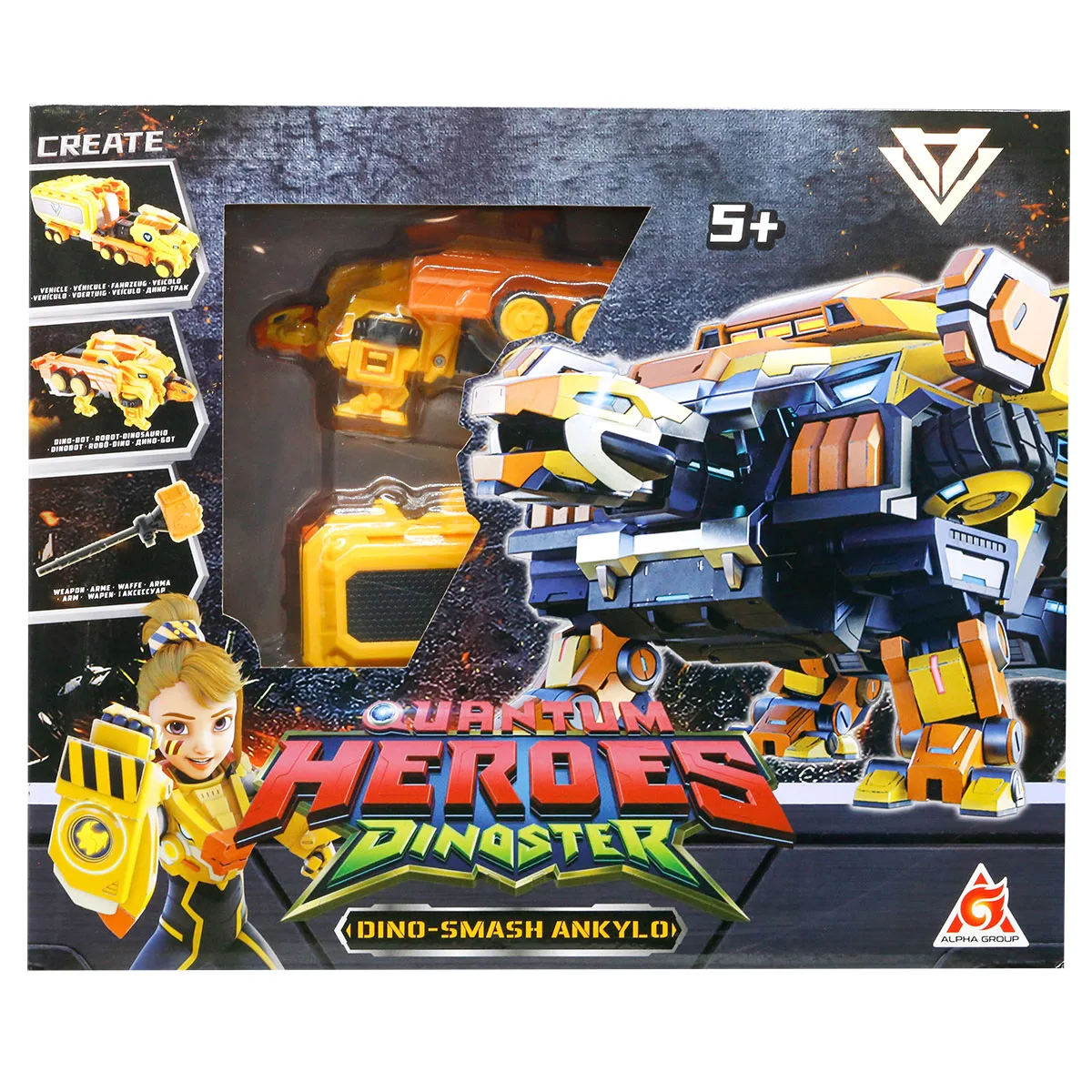 Динозавр трансформер Dinoster пластик 25х10х9 см