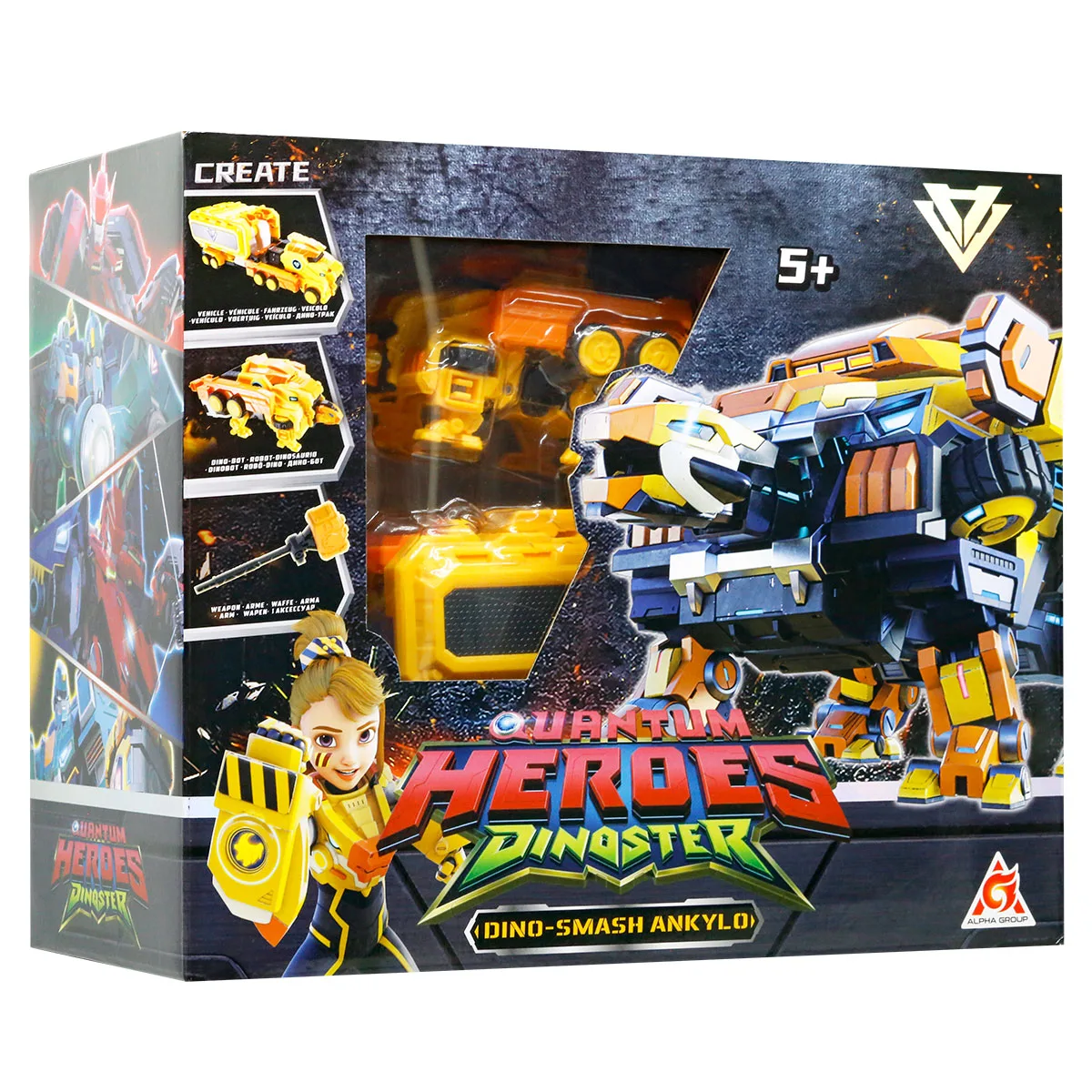 Динозавр трансформер Dinoster пластик 25х10х9 см