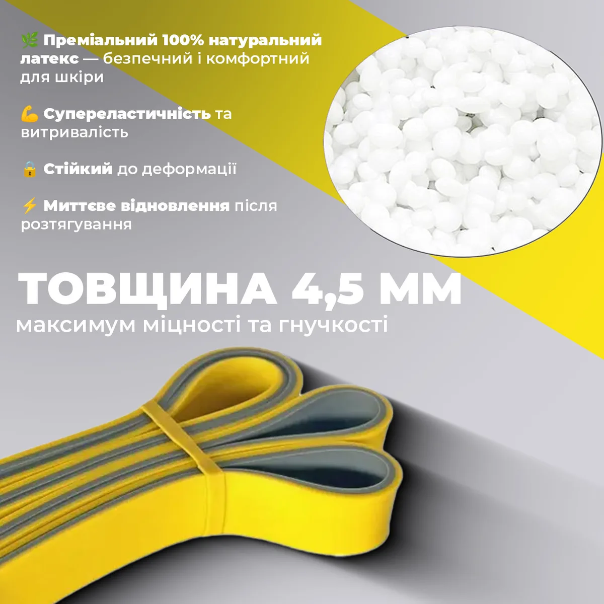 Еспандер-петля Active Point 100% латекс 200 см Жовта 5-14 кг