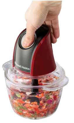 Подрібнювач Russell Hobbs Скло 1 л Червоний 200 Вт
