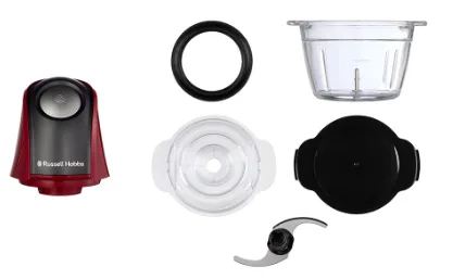 Подрібнювач Russell Hobbs Скло 1 л Червоний 200 Вт