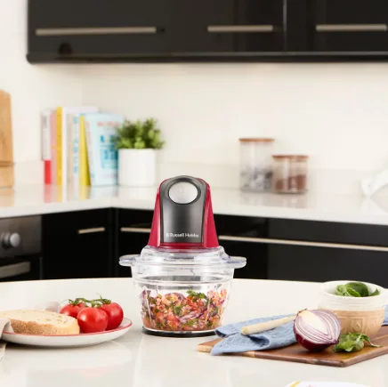 Подрібнювач Russell Hobbs Скло 1 л Червоний 200 Вт