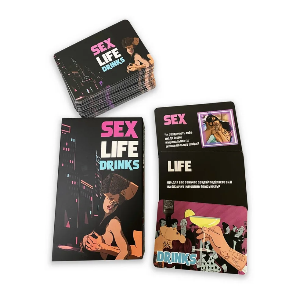 Карточна гра Sex Life Drinks 64 картки для компанії друзів