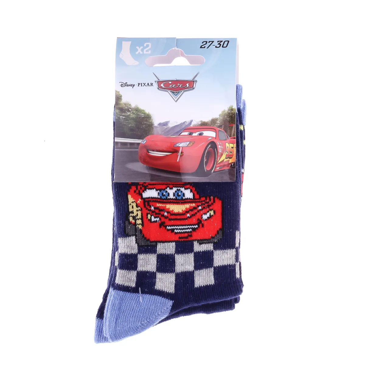 Шкарпетки CARS 66% бавовна 31-34 синьо-блакитний 2 пари