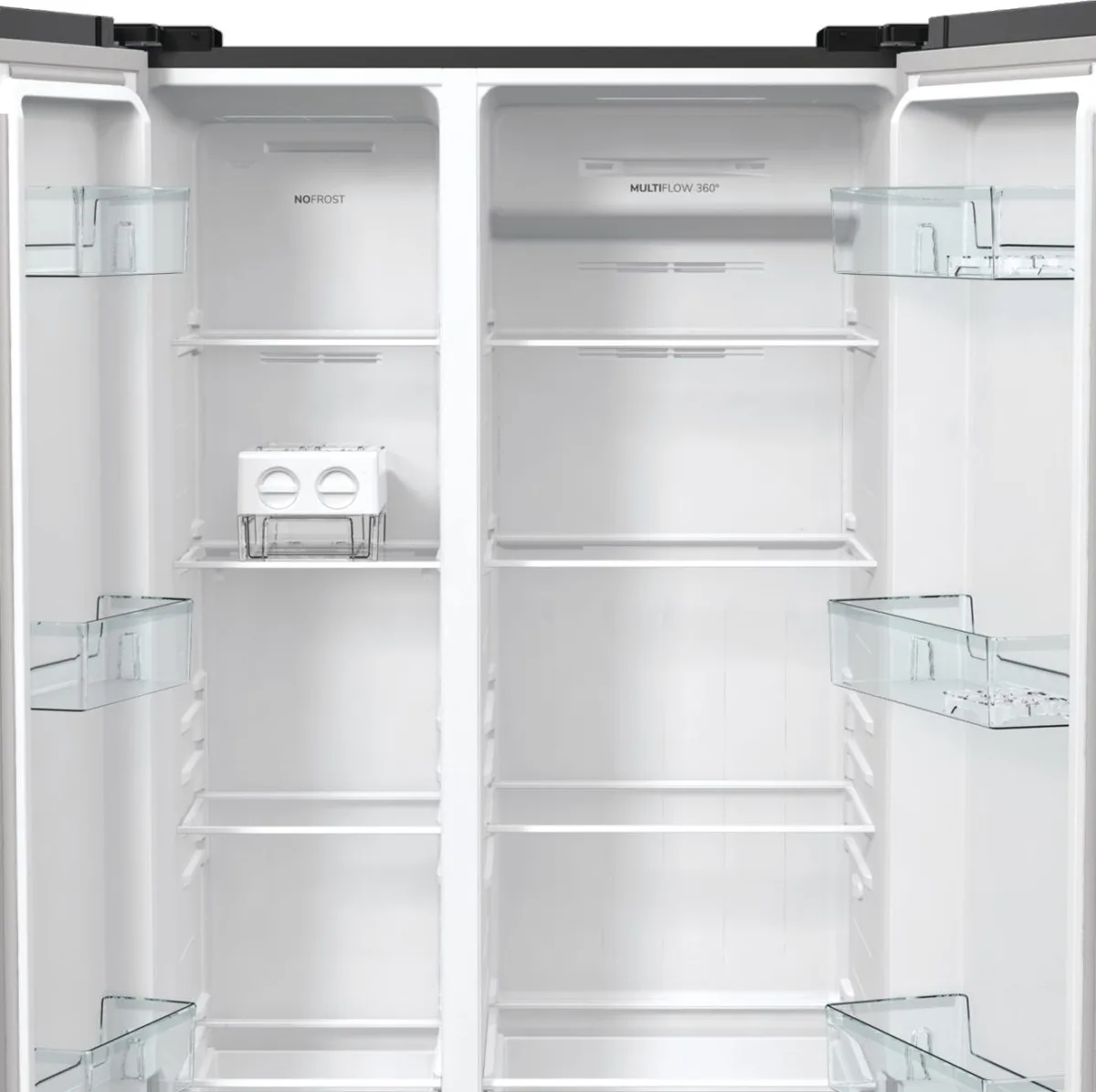 Холодильник Gorenje SBS чорний 356л для зберігання продуктів з інверторним компресором і функцією суперзаморожування