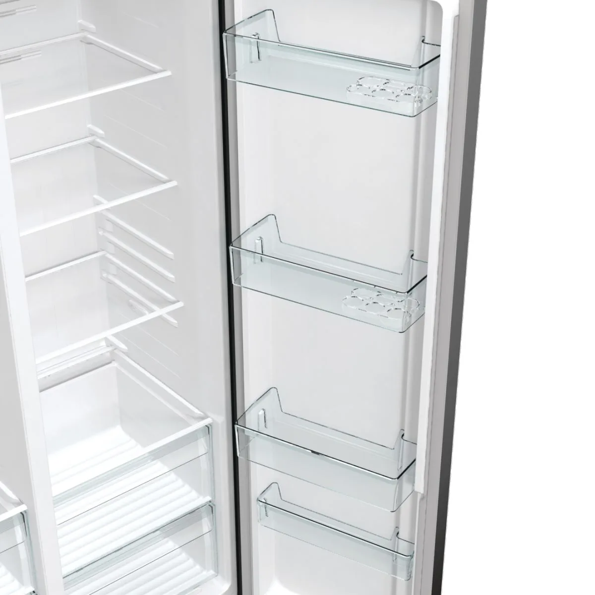 Холодильник Gorenje SBS чорний 356л для зберігання продуктів з інверторним компресором і функцією суперзаморожування