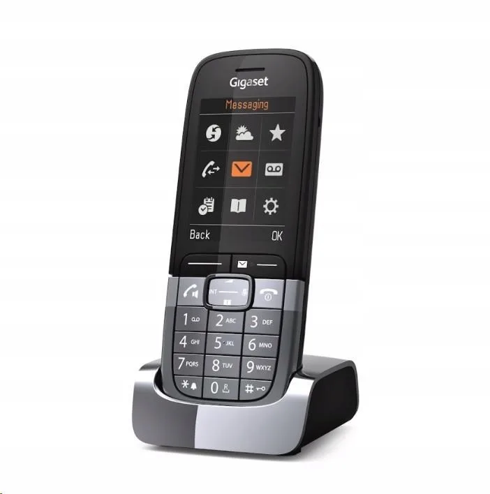 IP-DECT трубка Gigaset SL850H PRO, USB Type-C, 1x3.5 мм разъем для гарнитуры, DECT, BT 5.1, 2.4" цветной дисплей, IP20.
