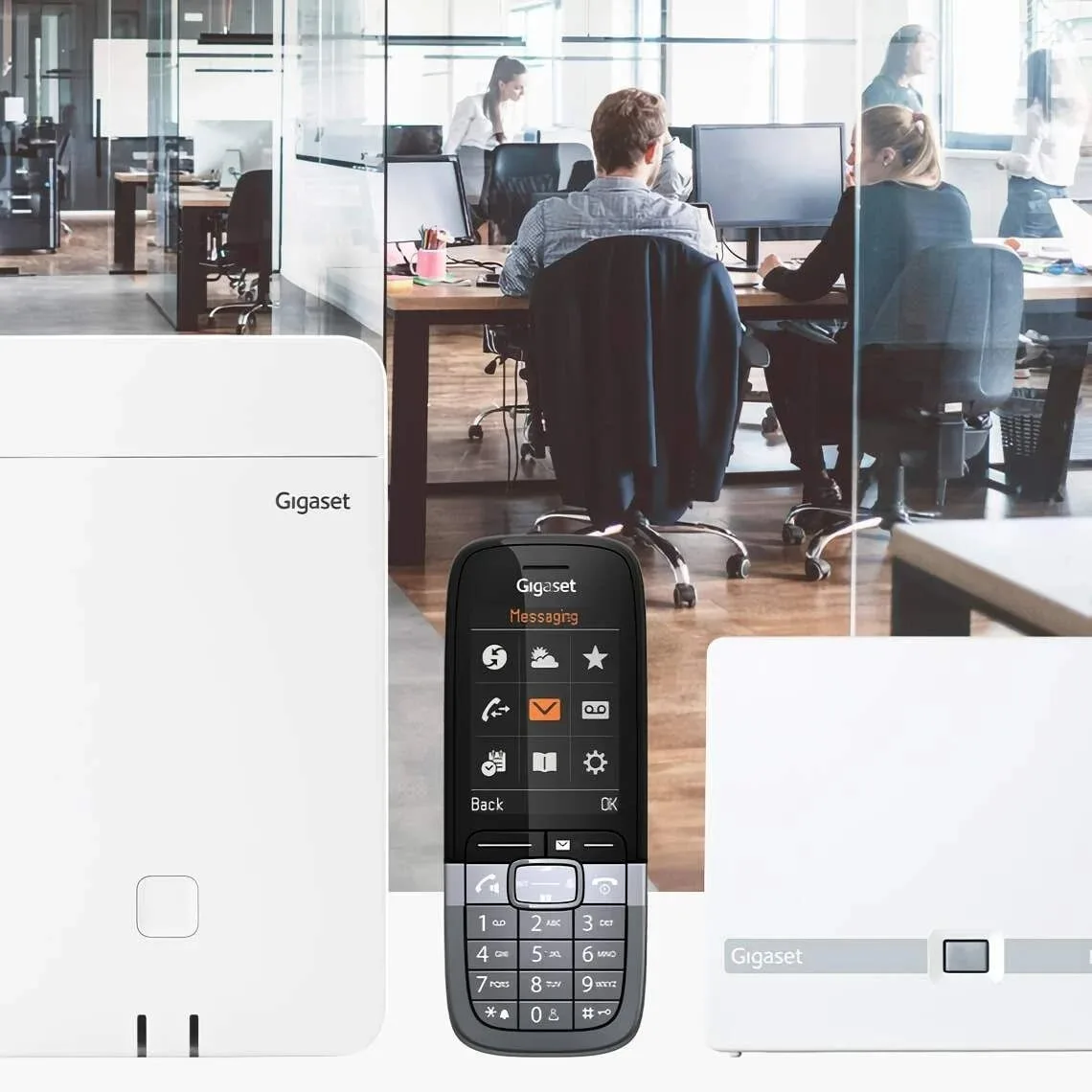 IP-DECT трубка Gigaset SL850H PRO, USB Type-C, 1x3.5 мм разъем для гарнитуры, DECT, BT 5.1, 2.4" цветной дисплей, IP20.