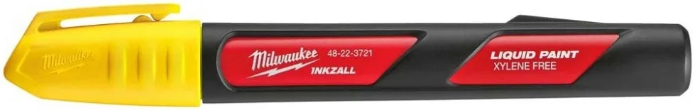 Маркер Milwaukee InkZAll жовтий водостійкий для розмітки акриловий для креслення та маркування