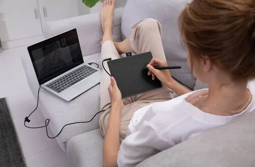 Графический планшет Huion 6.3"x3.9" RTS-300, USB-C, черный