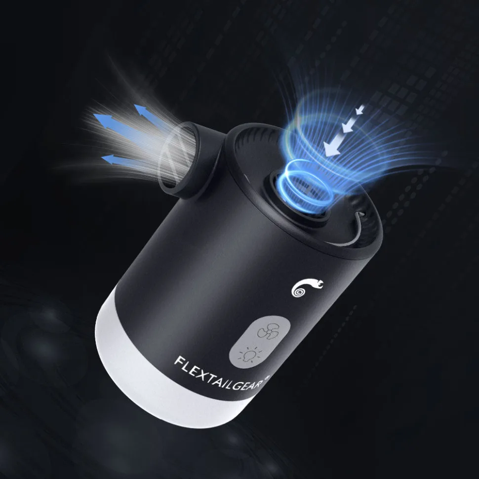 Насос-ліхтар powerbank Flextail чорний ABS 5х5х8 см