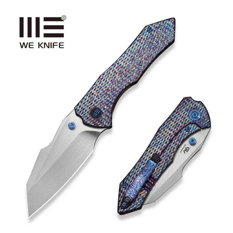 Ніж Weknife Титановий 207х88,3 мм Чорний Синій CPM 20CV