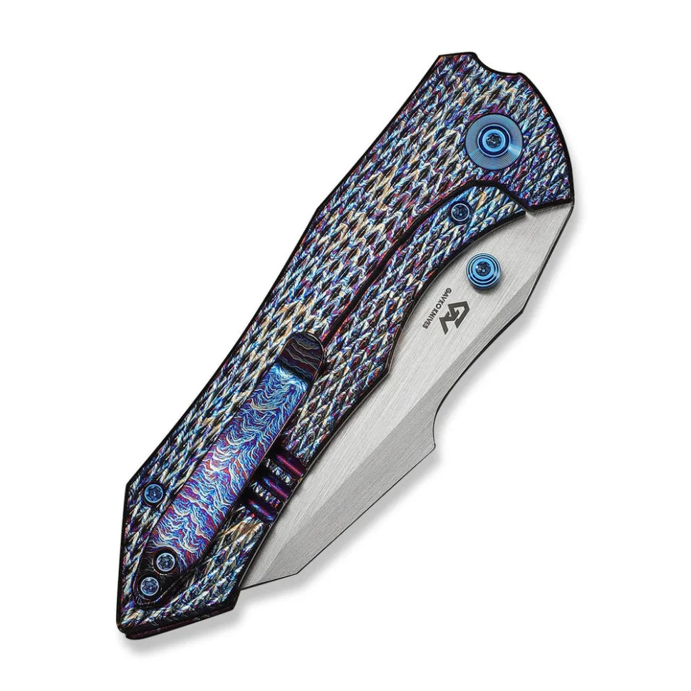 Ніж Weknife Титановий 207х88,3 мм Чорний Синій CPM 20CV
