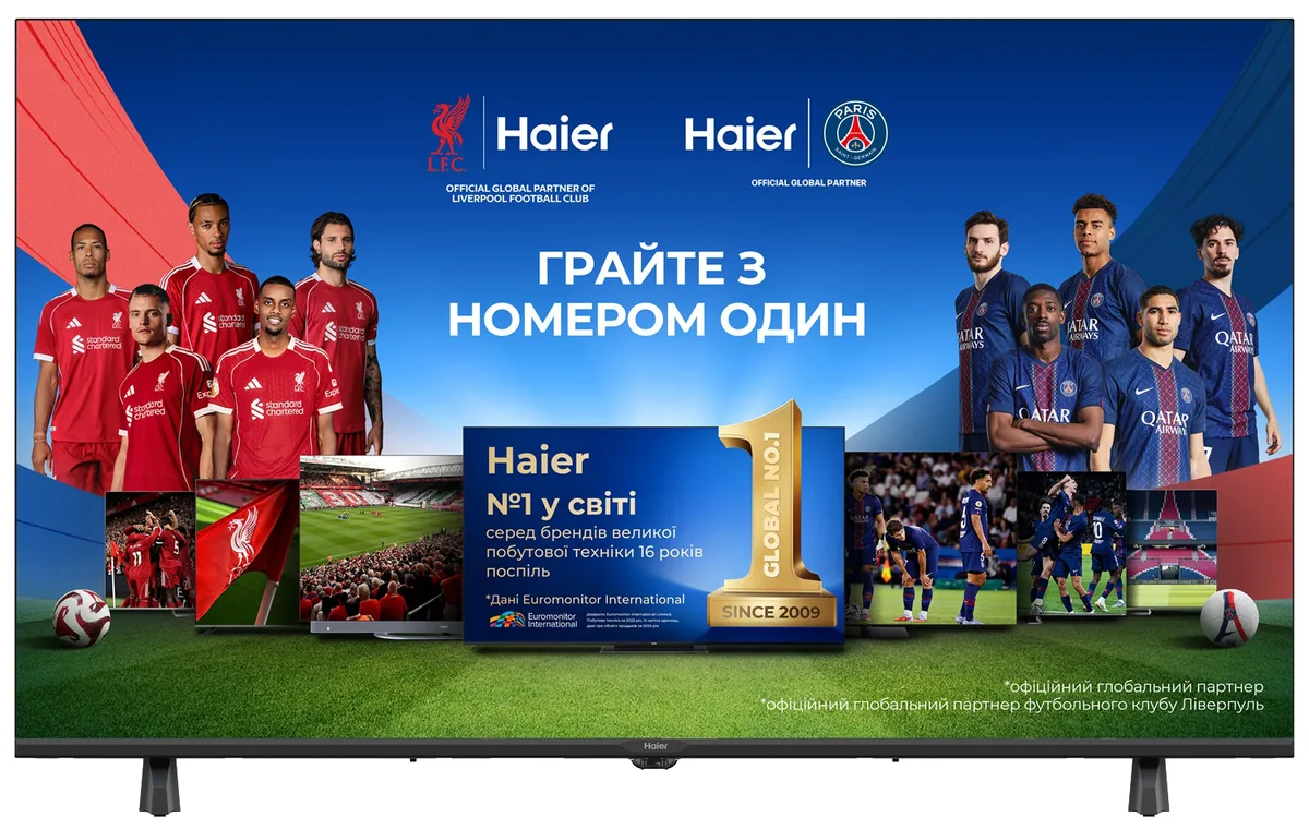 LED-телевізор Haier 43 дюйми чорний 4K Smart TV