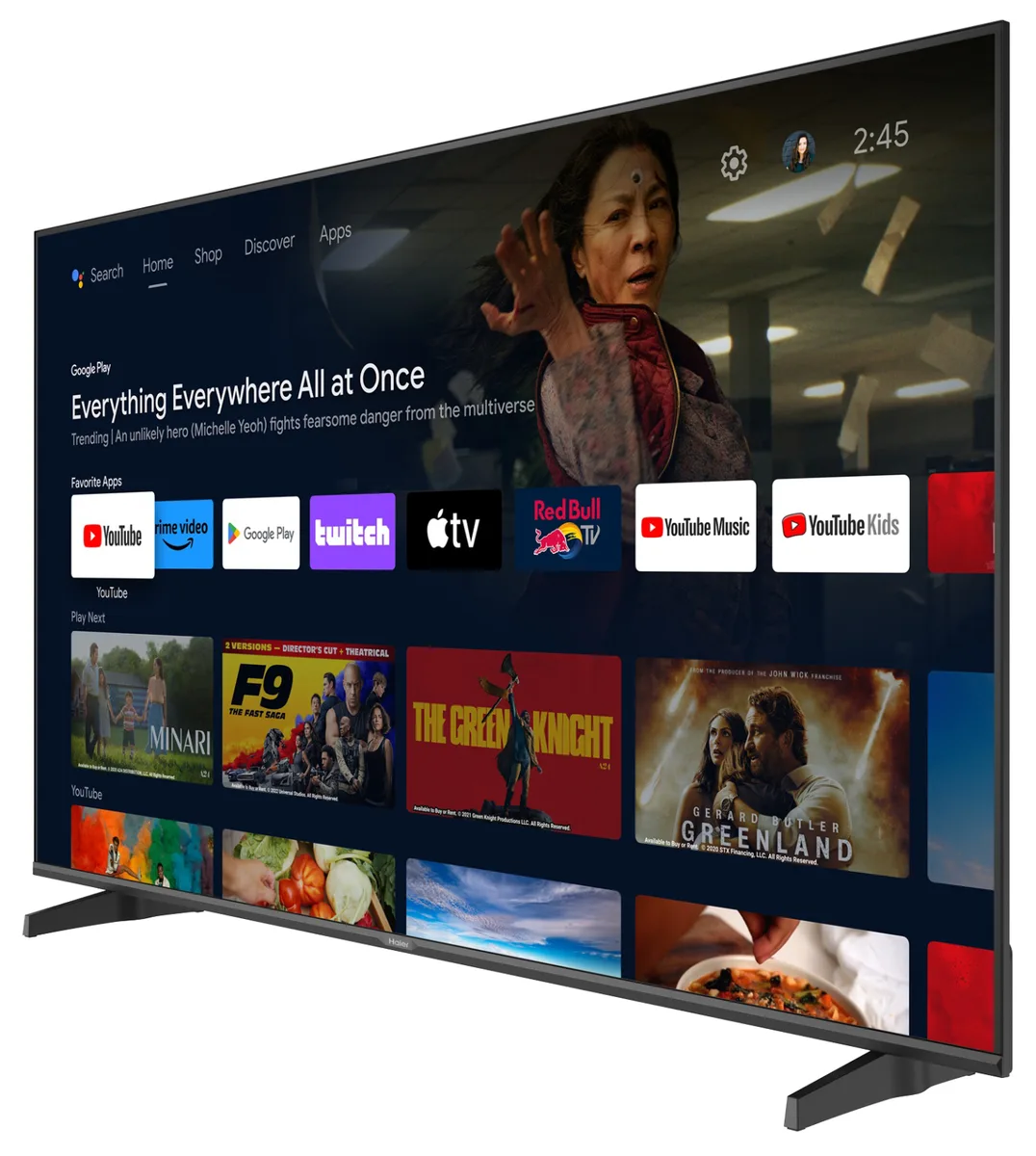 LED-телевізор Haier 43 дюйми чорний 4K Smart TV