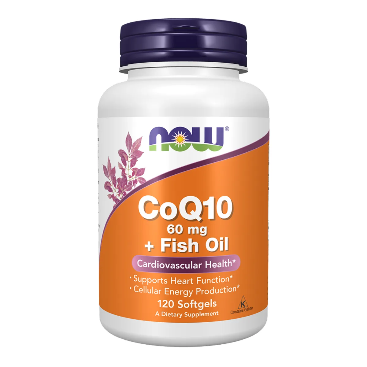 CoQ10 60мг Риб'ячий жир омега-3 120 капсул Now Foods