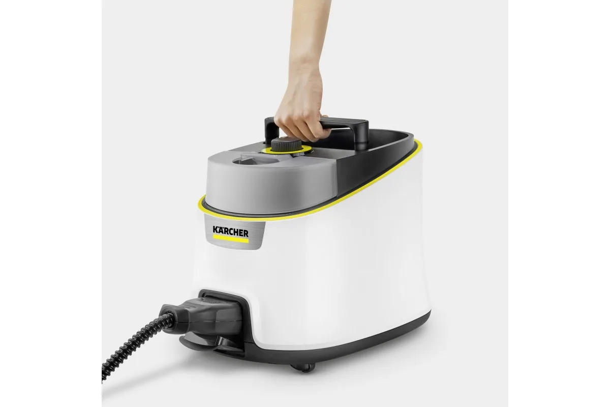 Пароочиститель Karcher SC 4 Deluxe Iron, 2200Вт, 1300мл, 4Бар, утюг и швабра, белый цвет