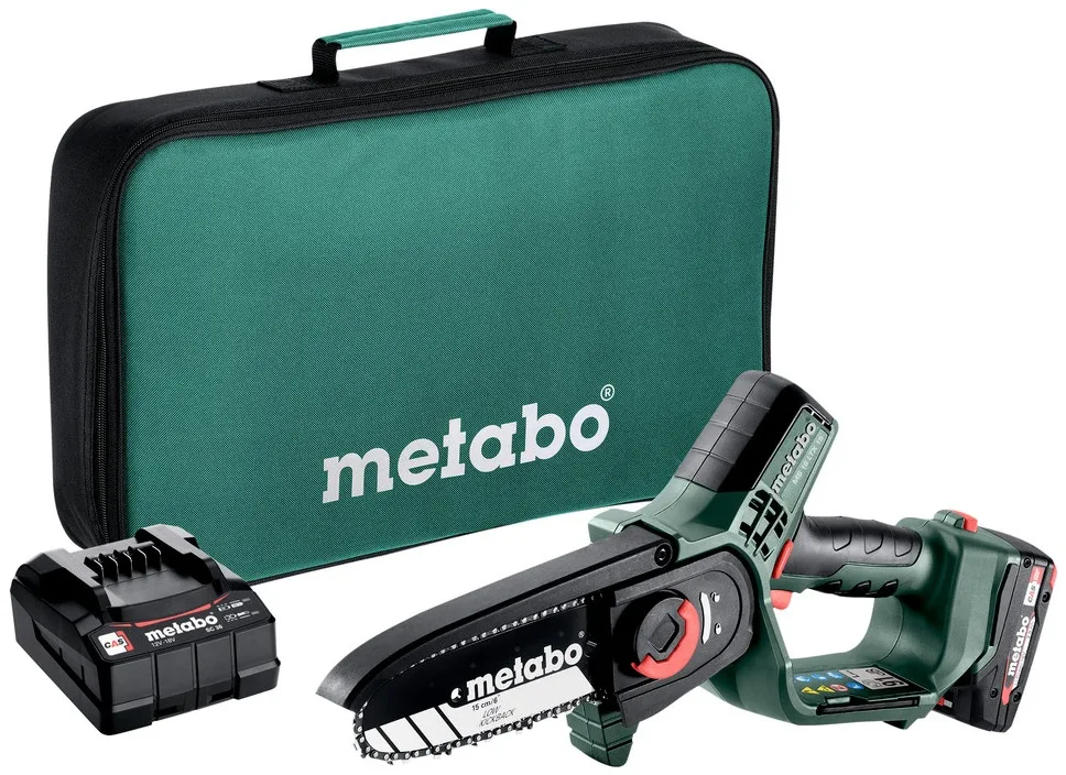 Акумуляторна ланцюгова пила Metabo 15 см 18 В 2 кг