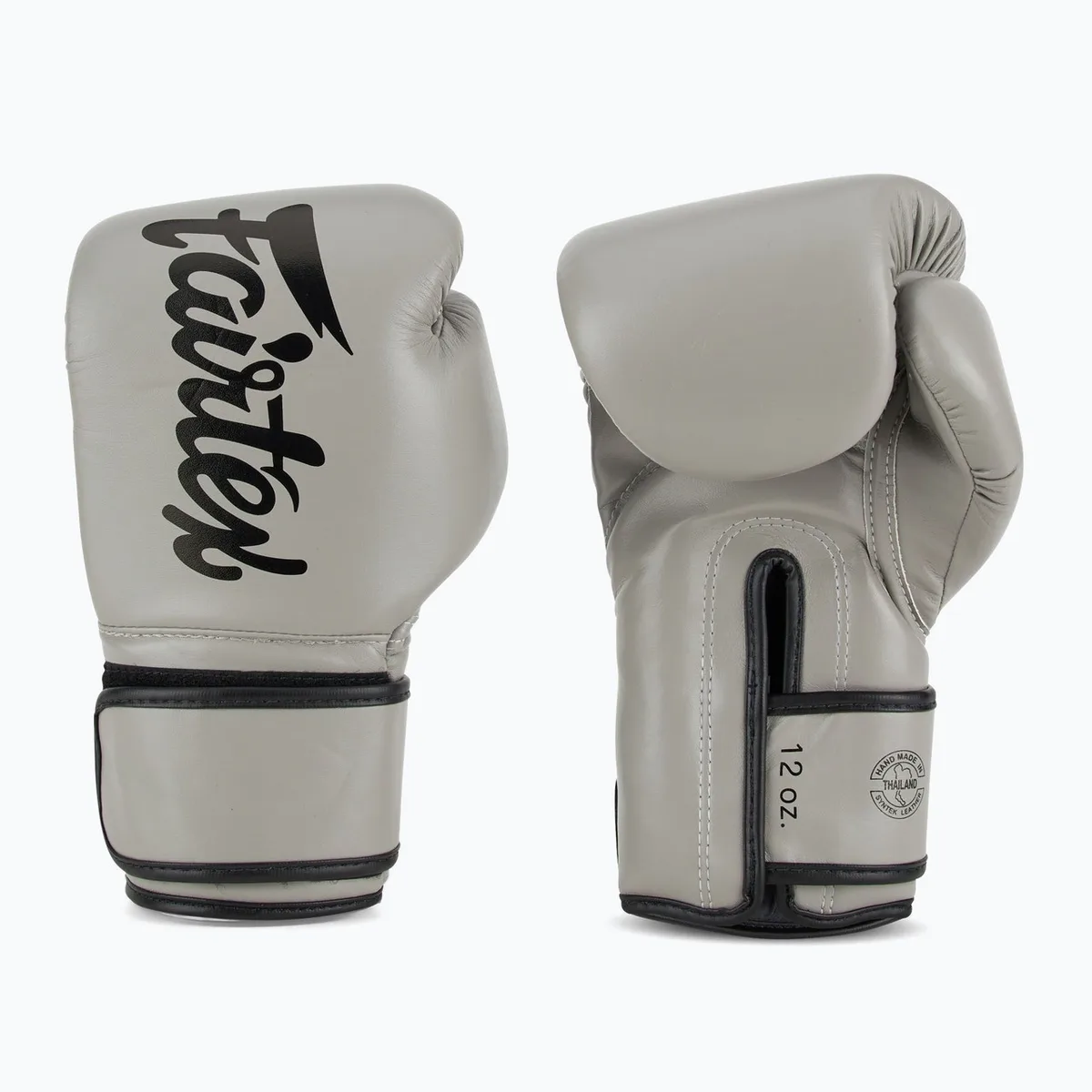 Боксерські рукавиці Fairtex штучна шкіра 10 унцій сірі
