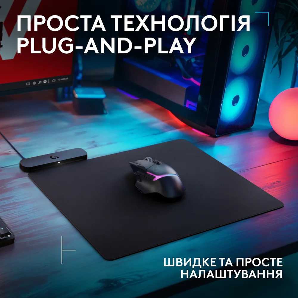 Килимок для миші Logitech Текстиль 344х284х3,5 мм Чорний