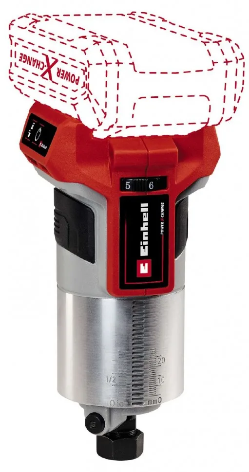 Кромочный фрезер аккумуляторный Einhell Professional 18В безщеточный 30000 об/мин для обработки дерева фреза для мебели