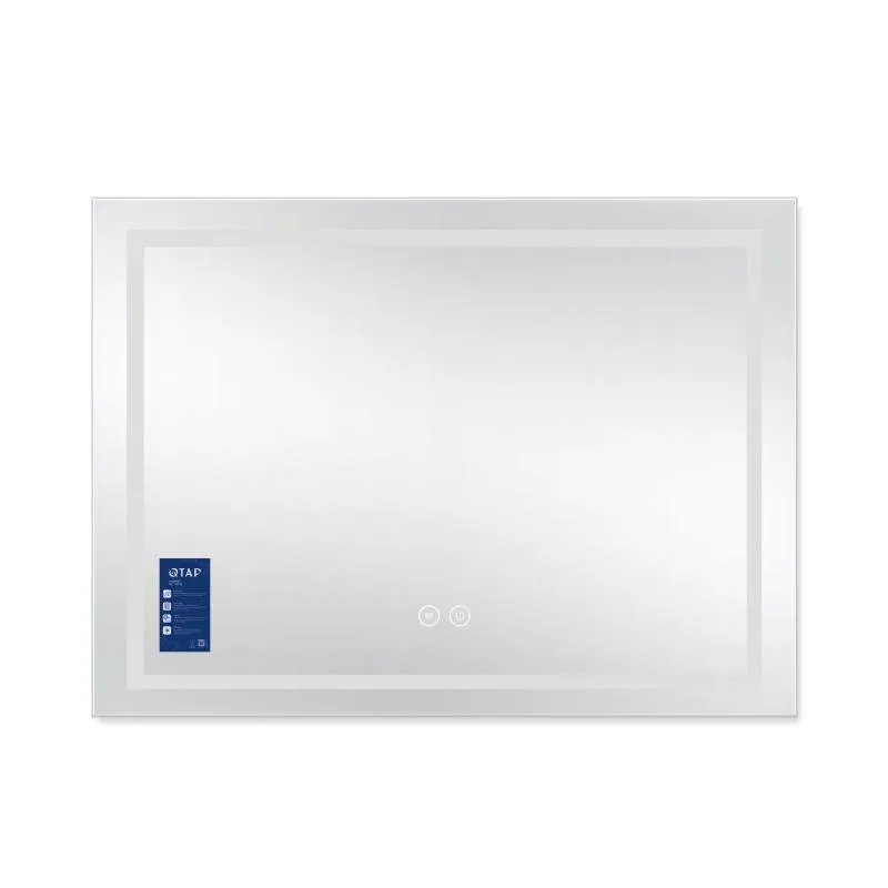 Зеркало Qtap Mideya с LED-подсветкой Touch 800х600 мм алюминий
