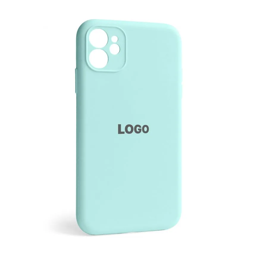 Чохол Silicone Case для Apple iPhone 12 силіконовий бірюзовий закрита камера