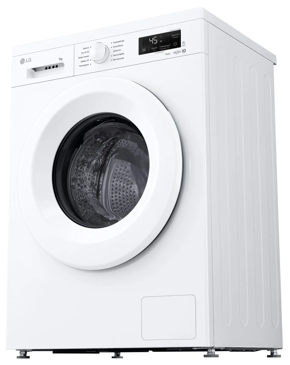 Стиральная машина LG автоматическая 7 кг 1200 об/мин 60х85х44 см Белая