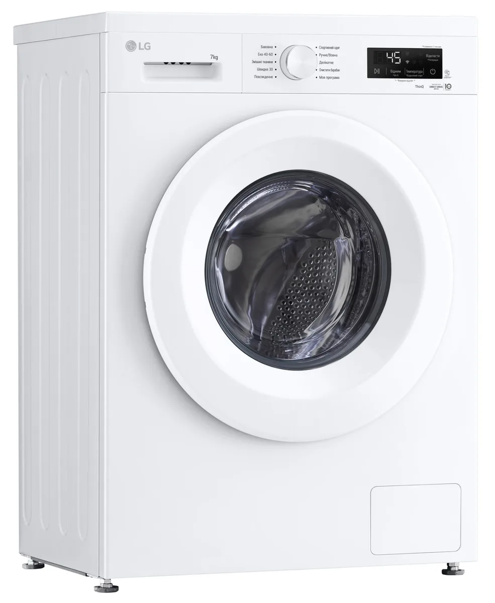 Стиральная машина LG автоматическая 7 кг 1200 об/мин 60х85х44 см Белая