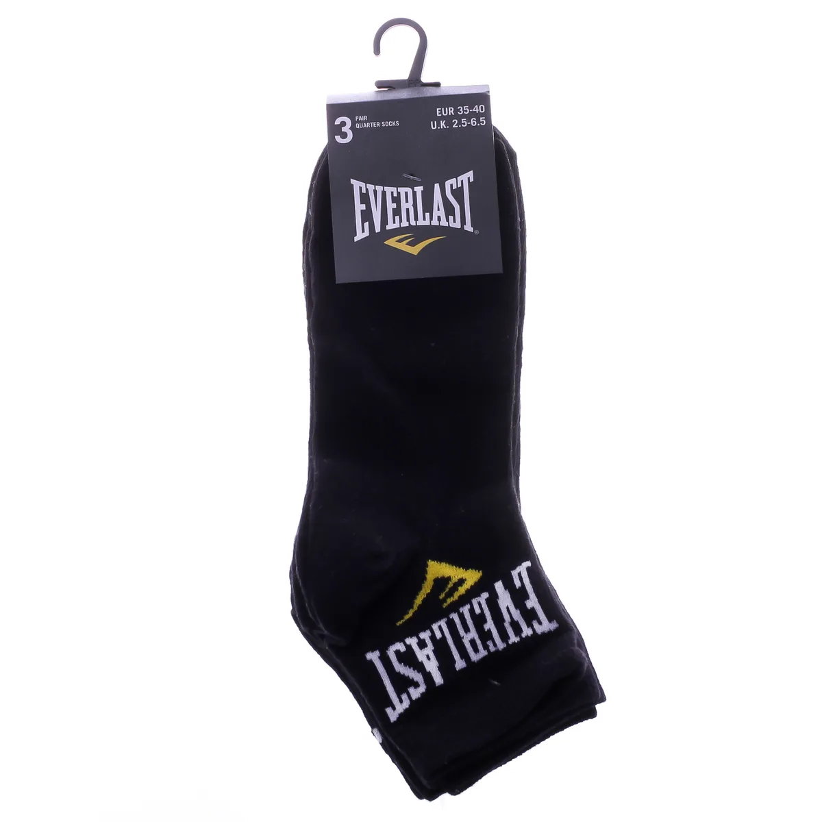 Шкарпетки Everlast 70% бавовна 35-40 чорний 3 пари