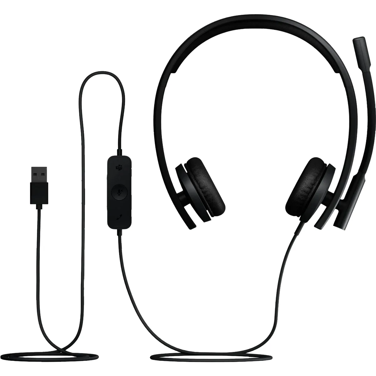 Гарнітура Logitech Дротова Накладна Штучна шкіра Чорна 1,9 м USB