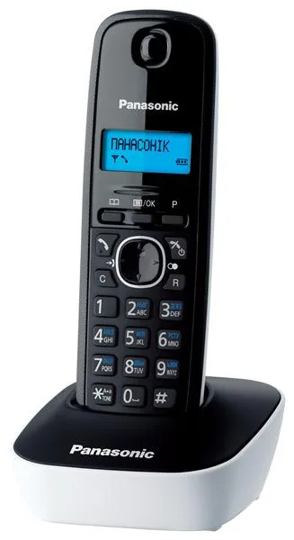 Радіотелефон DECT Panasonic KX-TG1611UAW, чорно-білий
