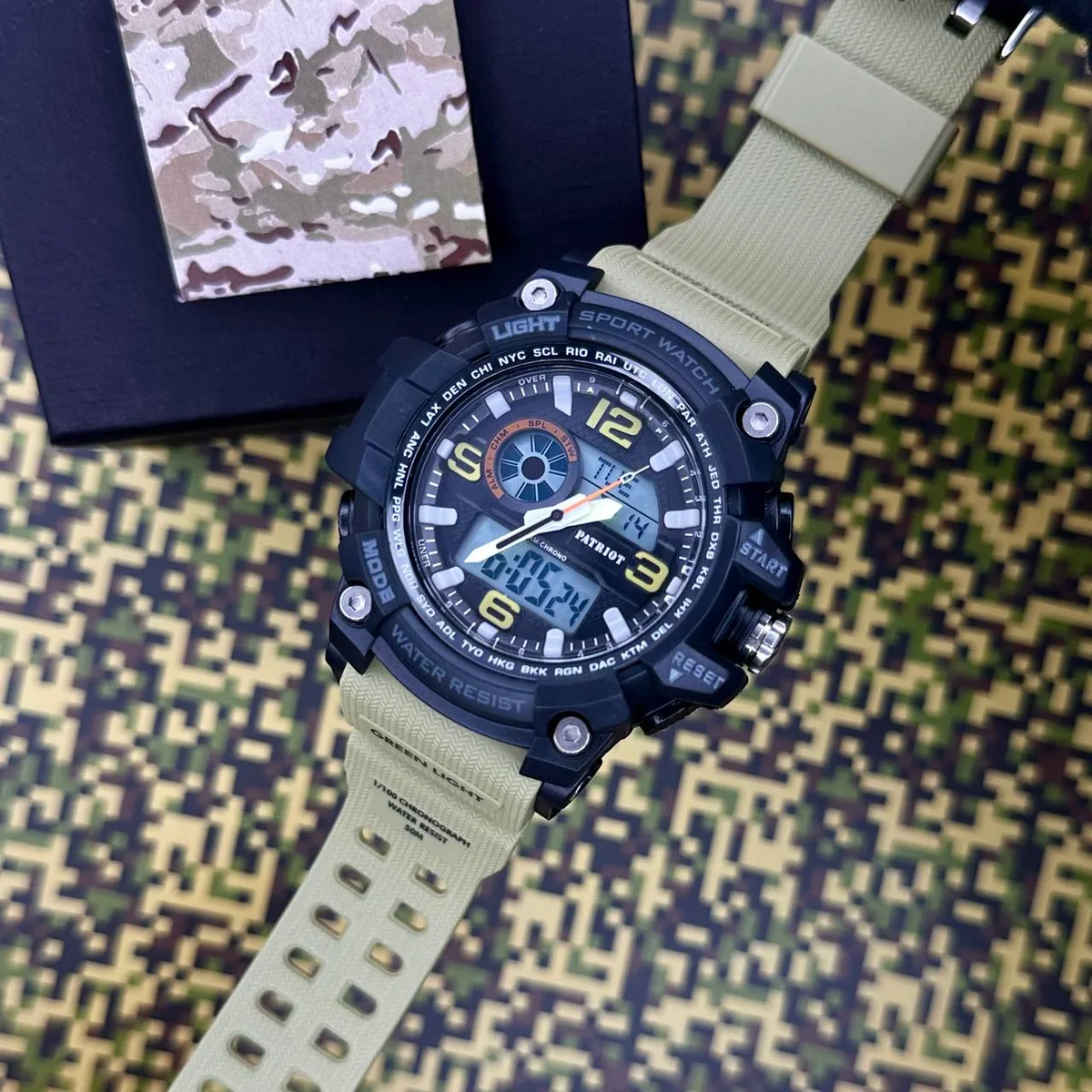 Годинники наручні Patriot водонепроникні 52х52 мм Кахи
