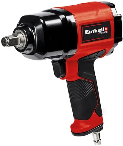 Пневматичний гайковерт Einhell TC-PW 610, 610 Нм, 6.3 бар, 142 л/хв, вага 2 кг.