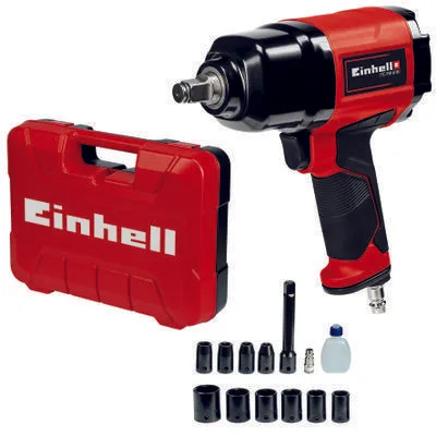Пневматичний гайковерт Einhell TC-PW 610, 610 Нм, 6.3 бар, 142 л/хв, вага 2 кг.
