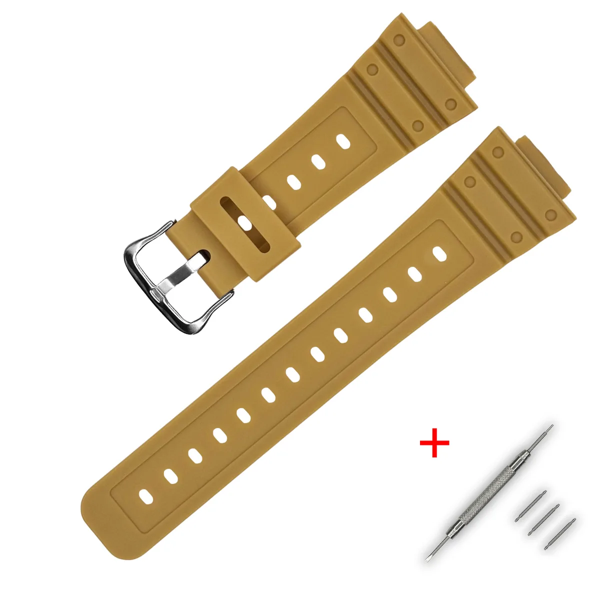 Ремінець Casio полімер 20 см 16 мм бежевий