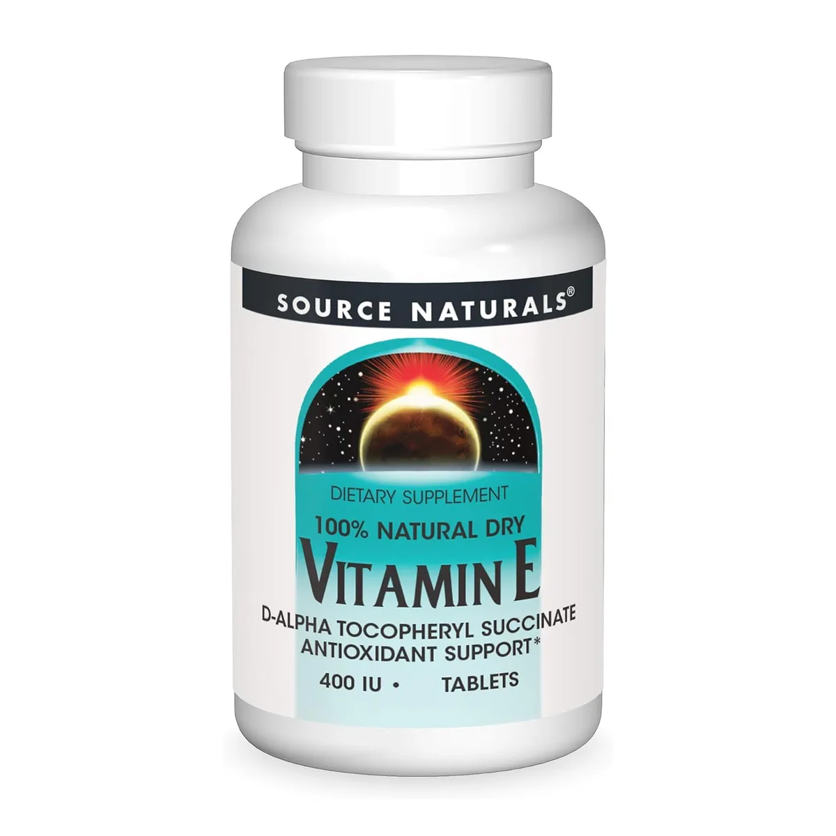 Витамин E 400 IU D-Alpha Tocopherol Source Naturals 100 таблеток натуральный 400 МЕ