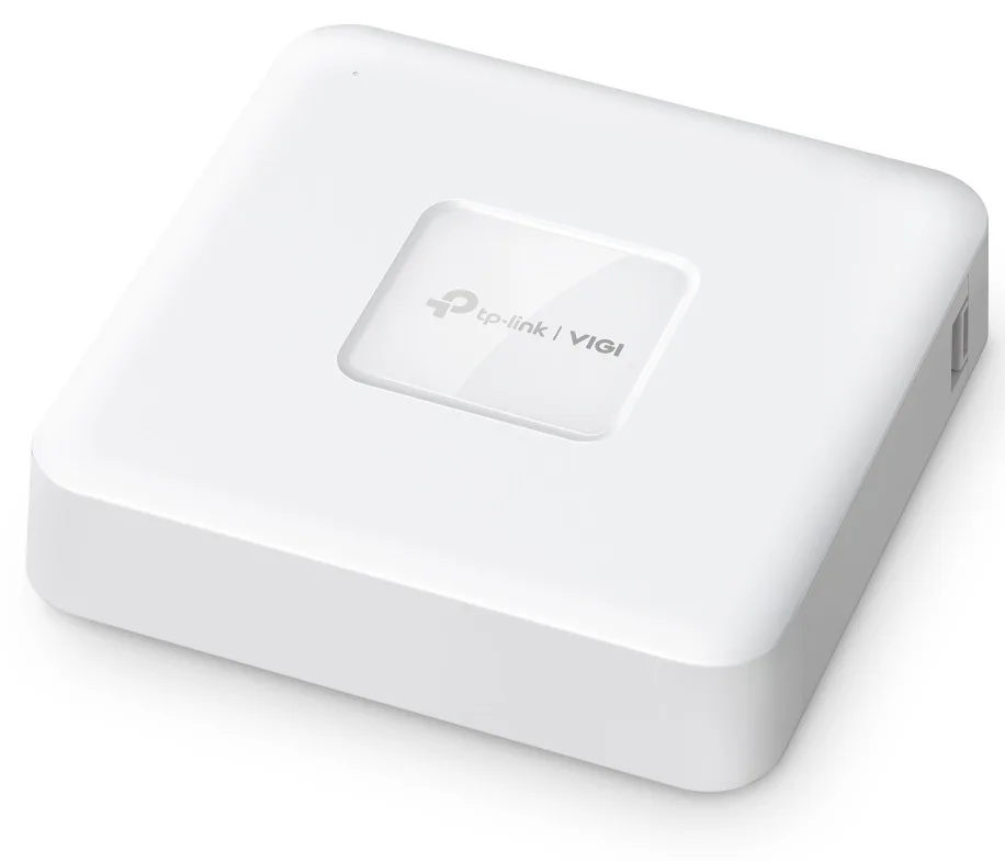 IP-Відеореєстратор TP-LINK VIGI NVR1104H-4P, 4 канали Poe, 2xUSB, H265+, 1xHDD, до 16 ТБ, білий
