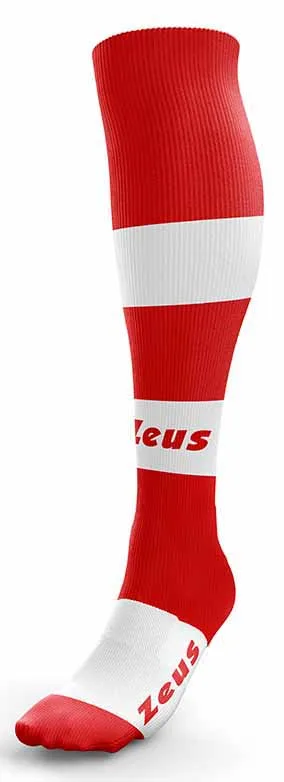 Гетри Zeus поліамід 40-46 білий червоний чоловічі